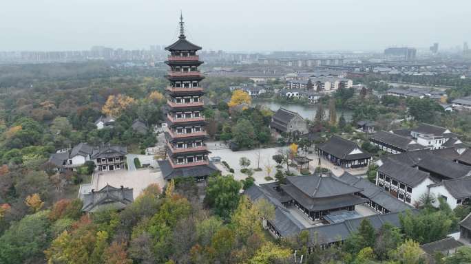 航拍扬州瘦西湖景区大明寺（御3哈苏色彩）