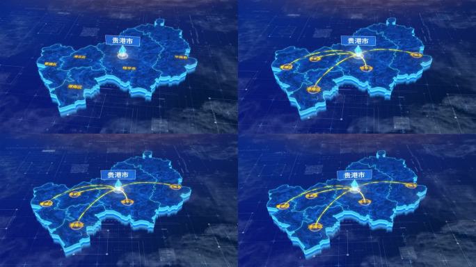 贵港市辐射连线网络全市网络地图