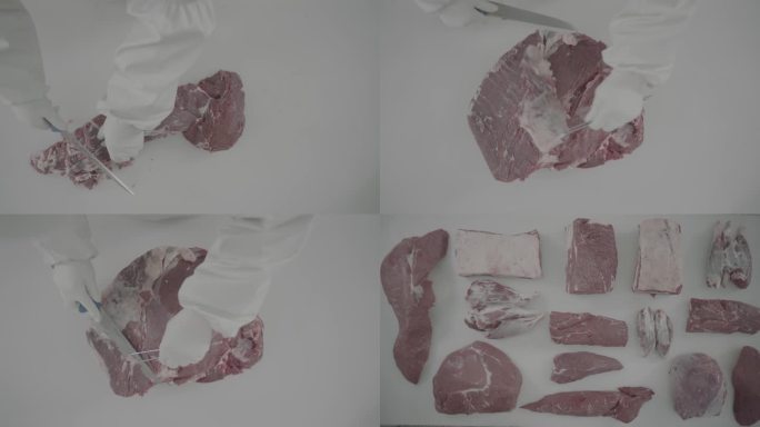 牛肉各个部位切割过程