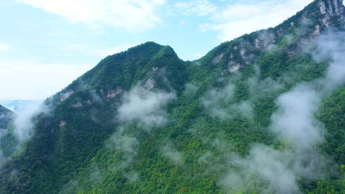 4K航拍壶瓶山山区迷雾缭绕合集2