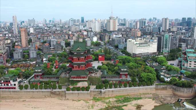 江西滕王阁日出及周边城市航拍