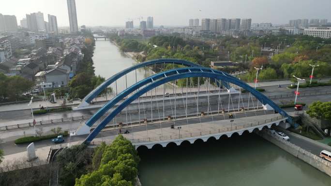 航拍扬州龙川二桥-HDR