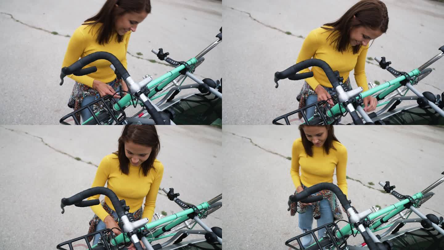 连接到自行车修自行车改装公路车