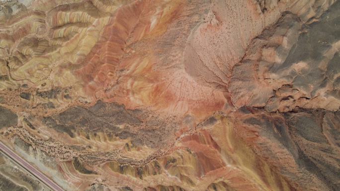 山脉鸟瞰图火星铁路红色岩石