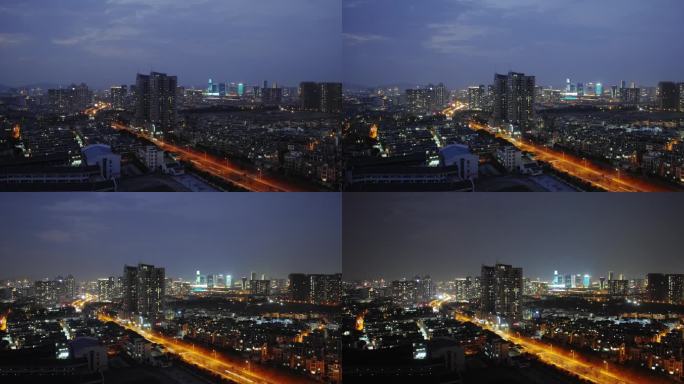 义乌江东城市夜景延时短片