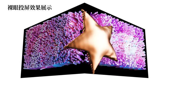 裸眼3d星星L幕循环视频素材