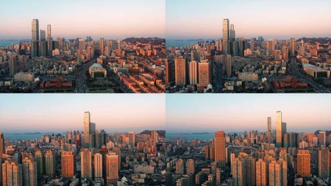 大连城市平移长镜头4K航拍