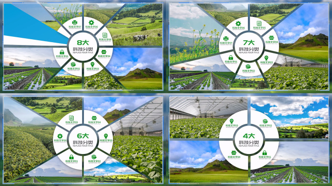 【2-8类】农业农田空间穿梭分类AE模板