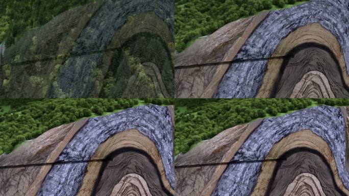 隧道挖掘岩层横截面动画展示