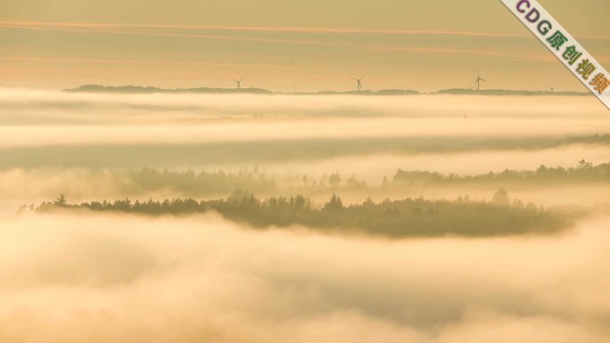 多镜头森林云海晨雾翻滚生态环境宣传