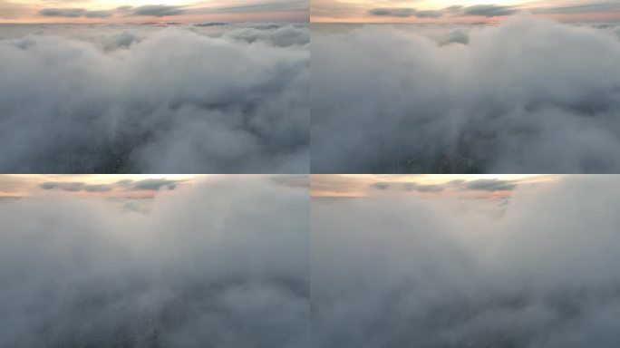 4K原素材-太飞翔在云端之上