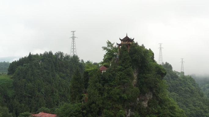 航拍 贵州省遵义市正安县 石笋峰景区