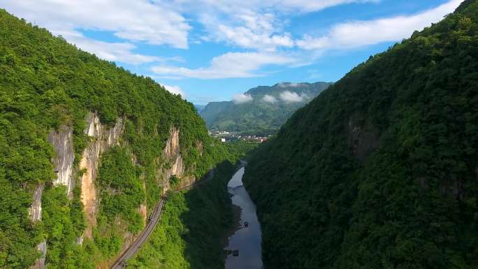 4K航拍常德壶瓶山镇壶瓶山风景区