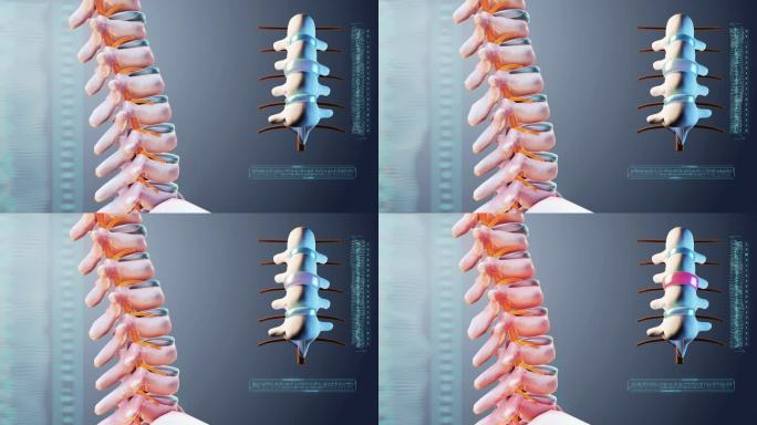 椎间盘突出影像治疗动画演示脊椎健康