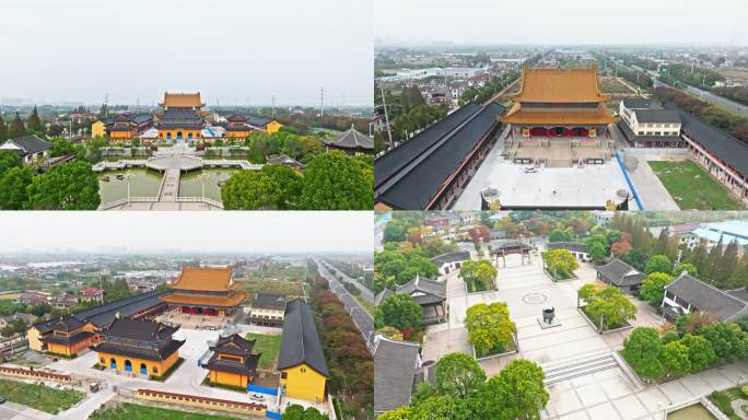 航拍泰州太平禅寺东岳庙