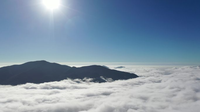 山峰云海航拍山水自然风光