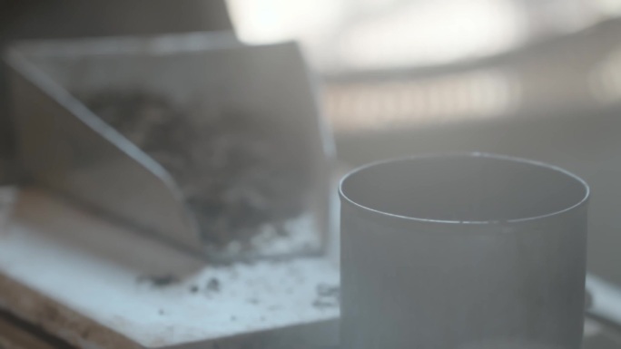 普洱茶叶生产热蒸特写视频