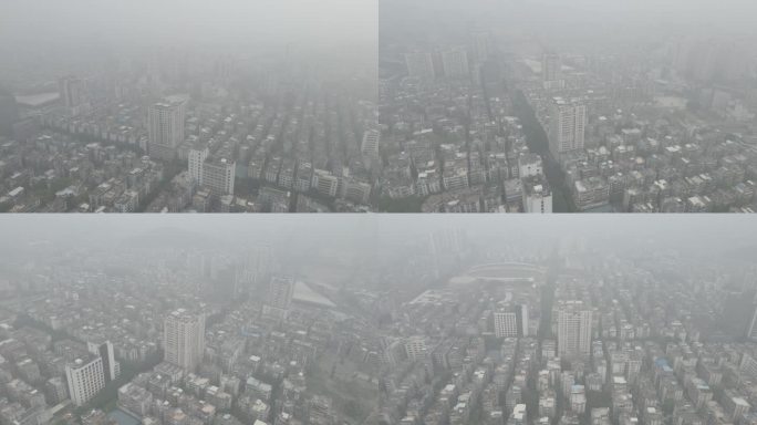大雾天气下的城市街景