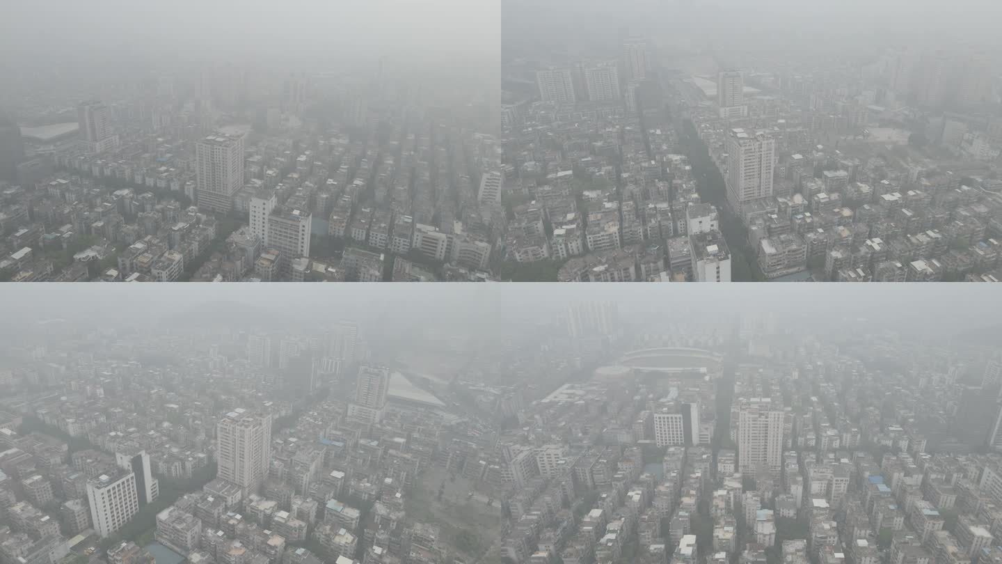 大雾天气下的城市街景