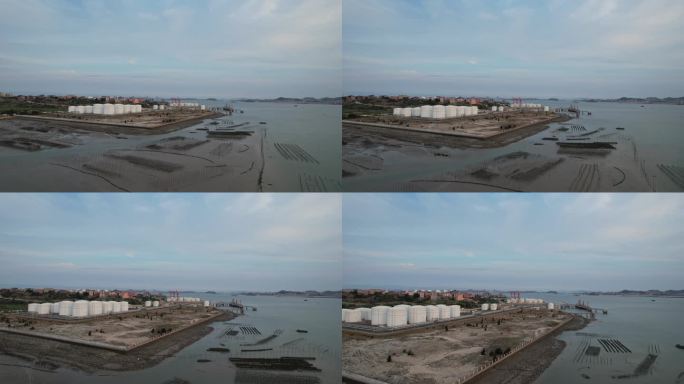 海港LNG商业码头无人机透视图