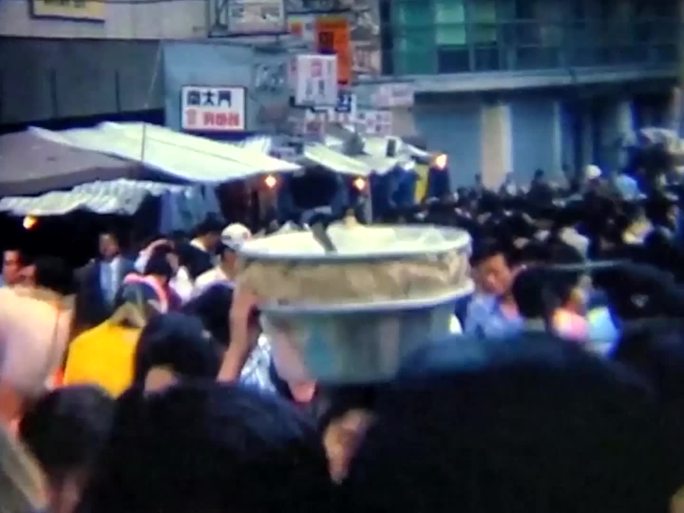 70年代韩国汉城商业步行街
