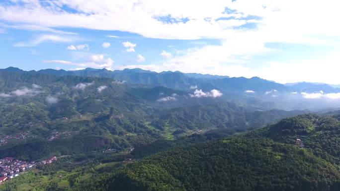 4K航拍壶瓶山山区风景区全景