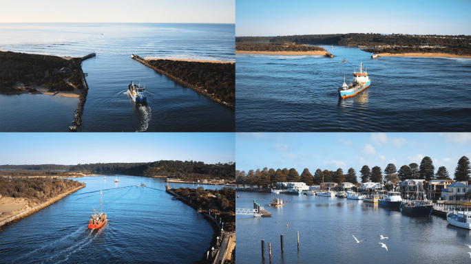 【4K】风景秀丽的渔港