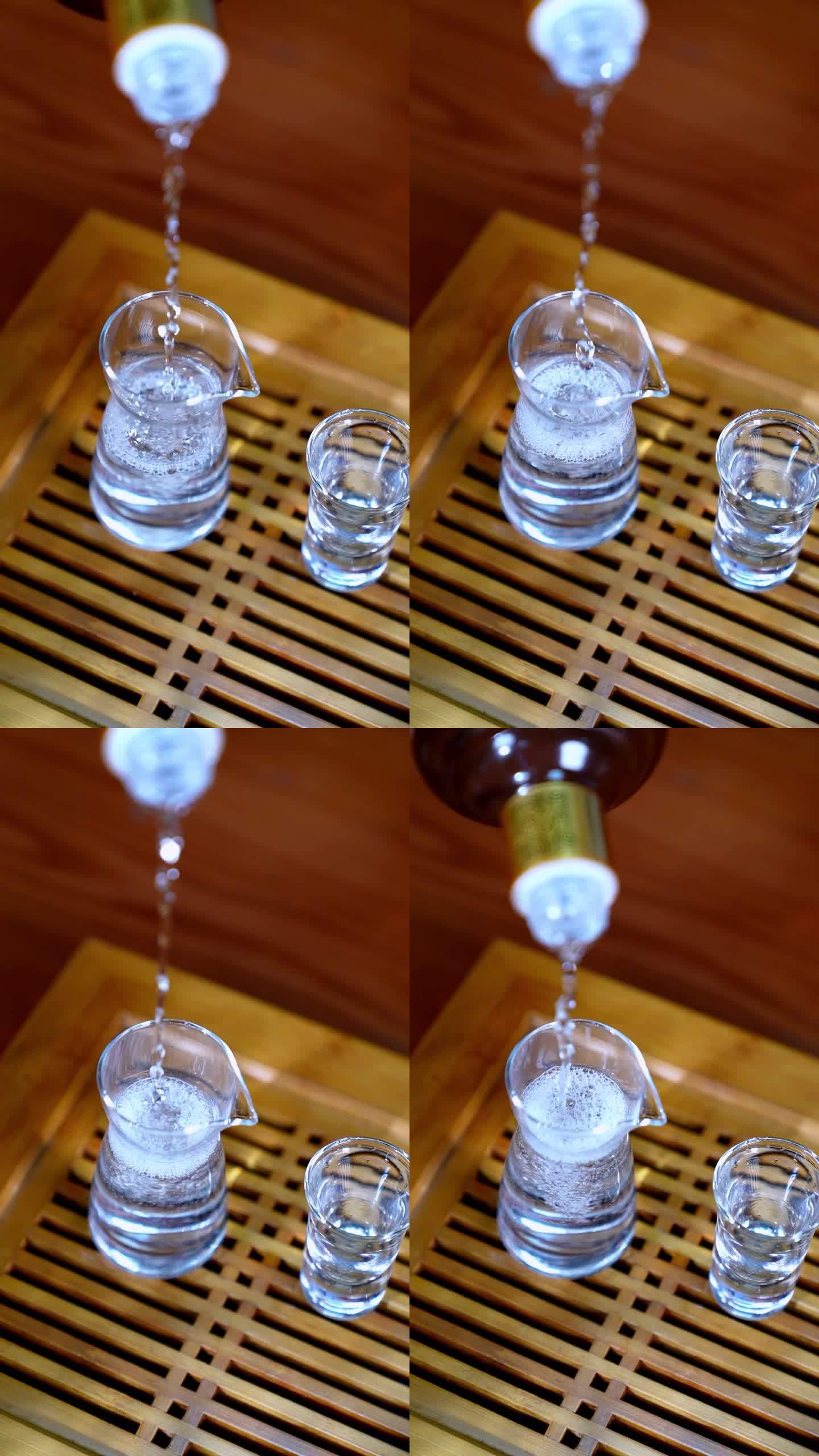 白酒倒酒素材