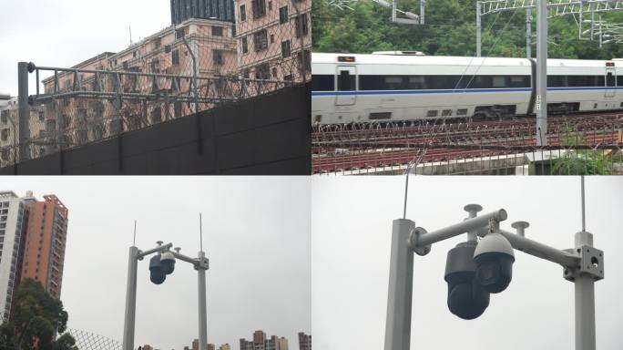 铁路安全防护铁丝栏铁路监控摄像头铁路高铁