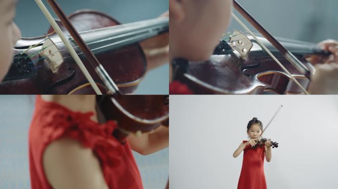 小朋友拉小提琴