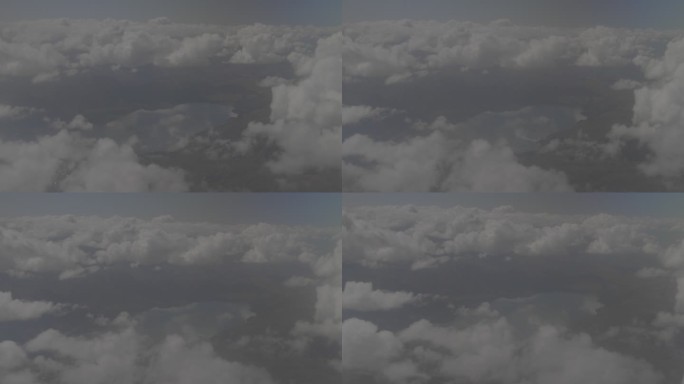 飞机上的云朵空镜