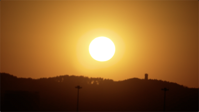 延时日落红日夕阳晚霞日落西山天黑时光流逝