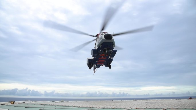 直升机海上降落