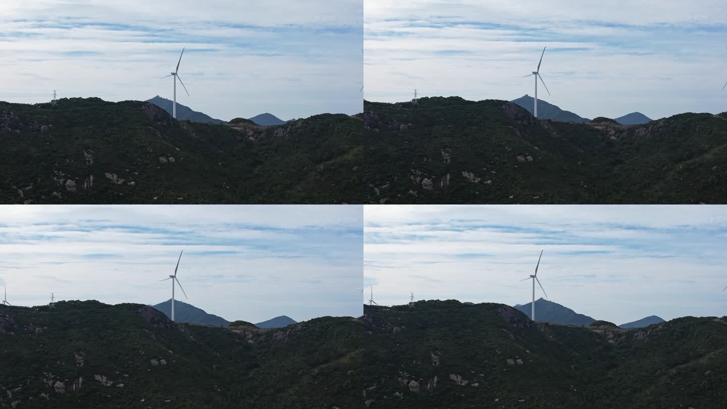 山顶风力涡轮机清洁能源-转场电网-建设变