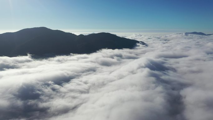 山峰云海航拍山水自然风光