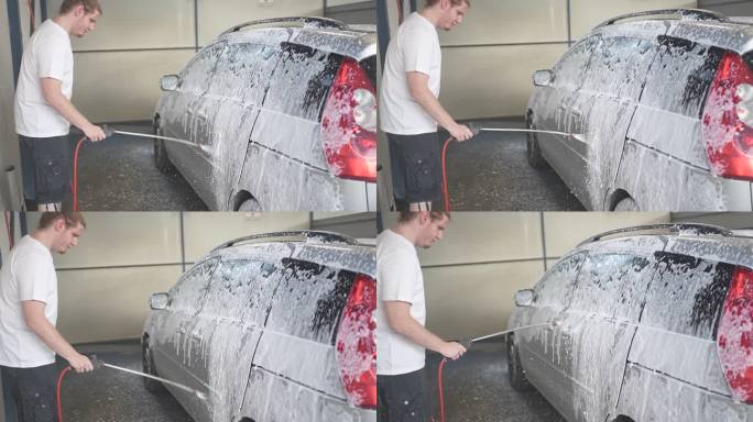 洗车的第一步-活性泡沫喷涂