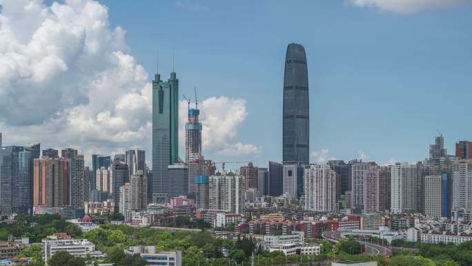 中国深圳罗湖建筑白昼风景