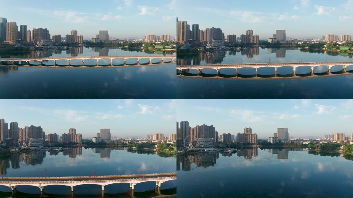 南京百家湖水面航拍
