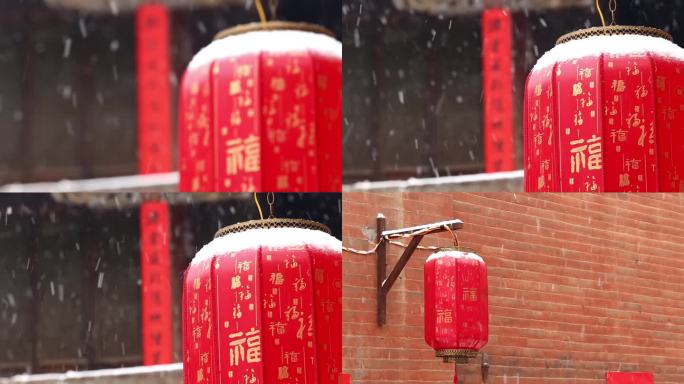 雪中的红灯笼