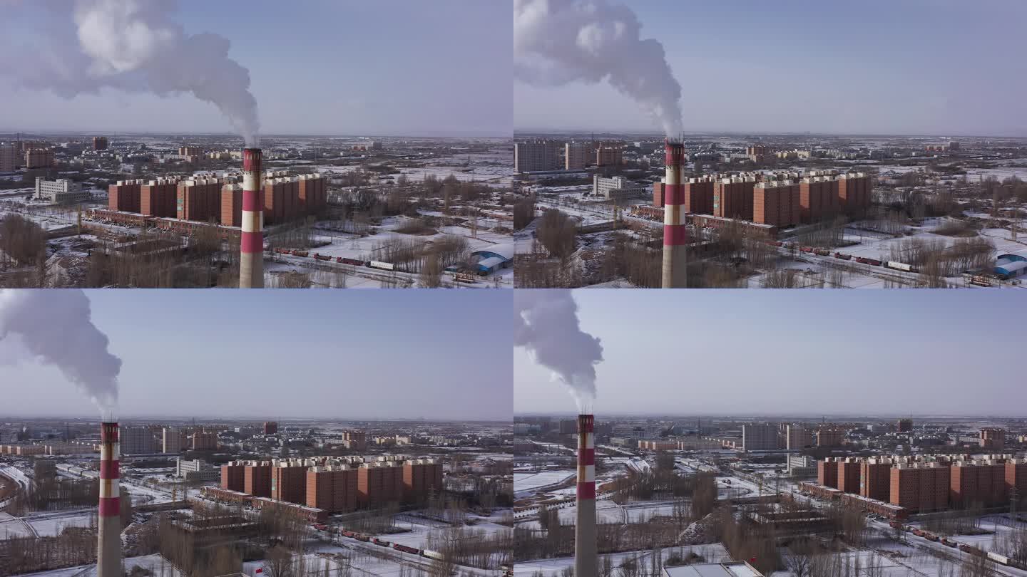 甘肃临泽雪景城市供暖