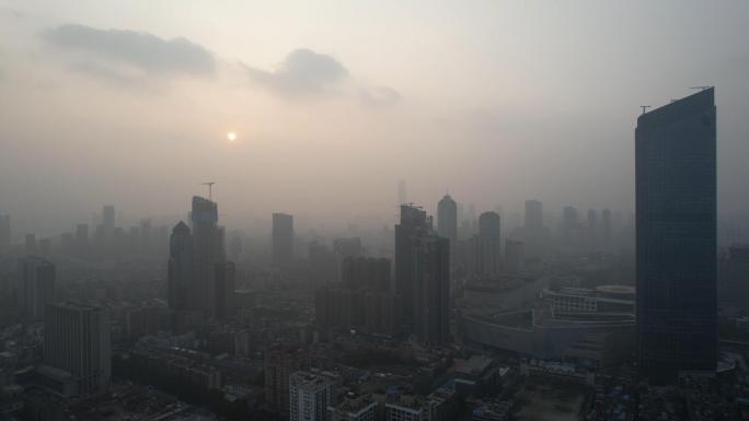 武汉城市雾霾疫情