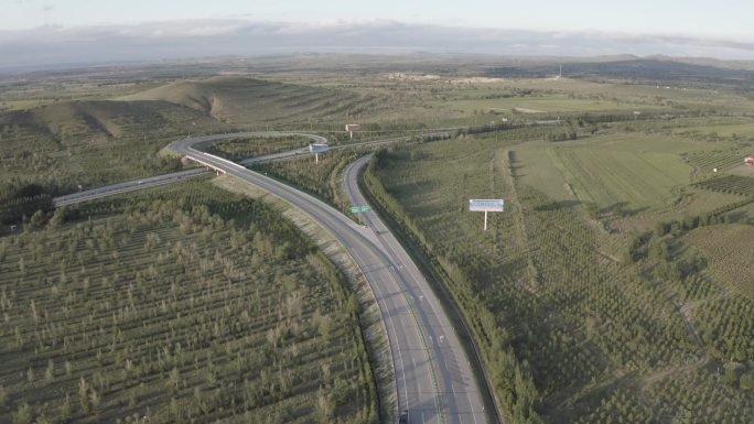 路 高速路 航拍路 交汇 柏油路