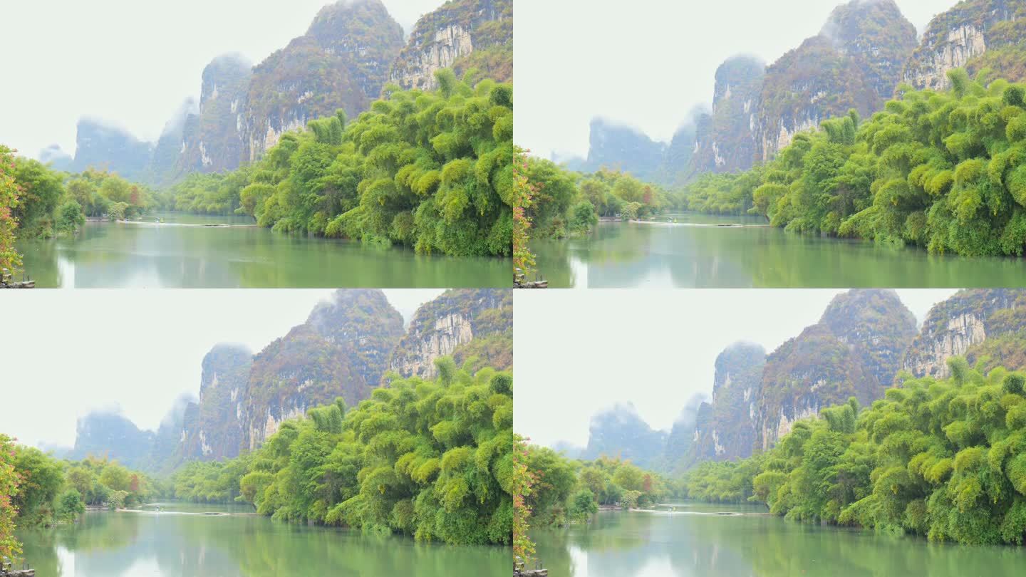 广西桂林山水遇龙河