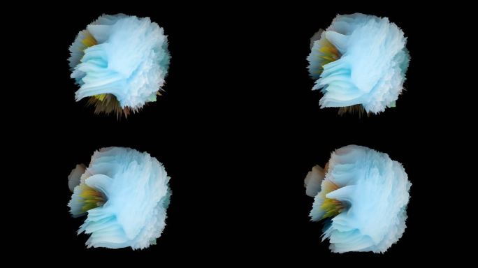 抽象艺术三维彩球动感花朵背景VJ素材K1