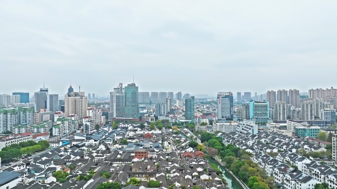 航拍常州青果巷历史文化街区