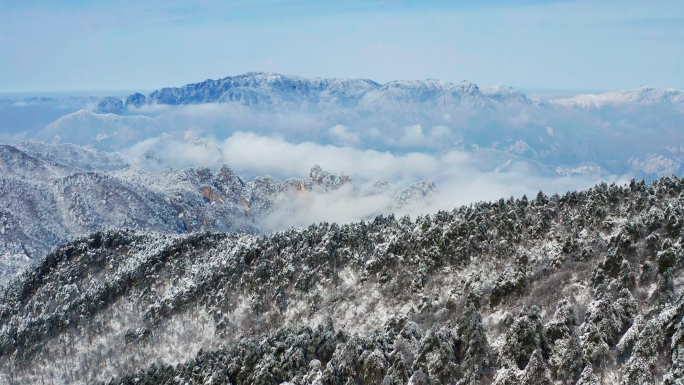 杭州临安大明山雪景