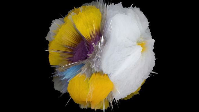 抽象艺术三维彩球动感花朵背景VJ素材