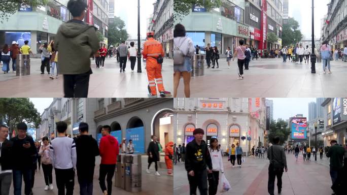 2019年无疫情下的武汉江汉路步行街