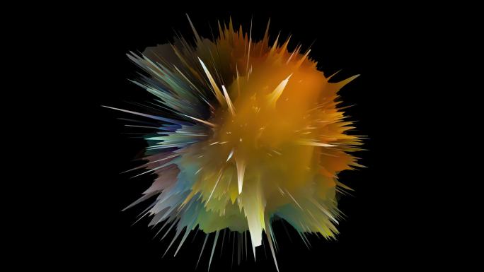 抽象艺术三维彩球动感花朵背景VJ素材74