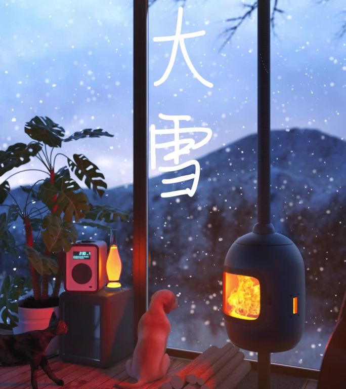 原创三维大雪传统节日企业微信朋友圈15s